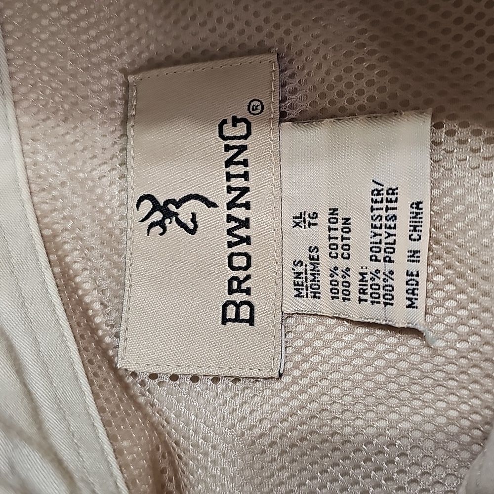 🦌Browning Reactar XL Shooting Shirt Tan Vented Hunting Vest Pocket Quilted Pad - Picture 7 of 13